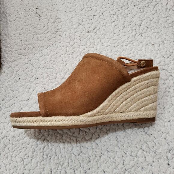 NEW NYDJ Women's CAI Espadrille Wedge Sandal, Suede Cognac SIZE 7 - Picture 4 of 8